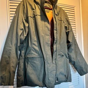 Helly Hansen Olive Green Ski Jacket with Hood